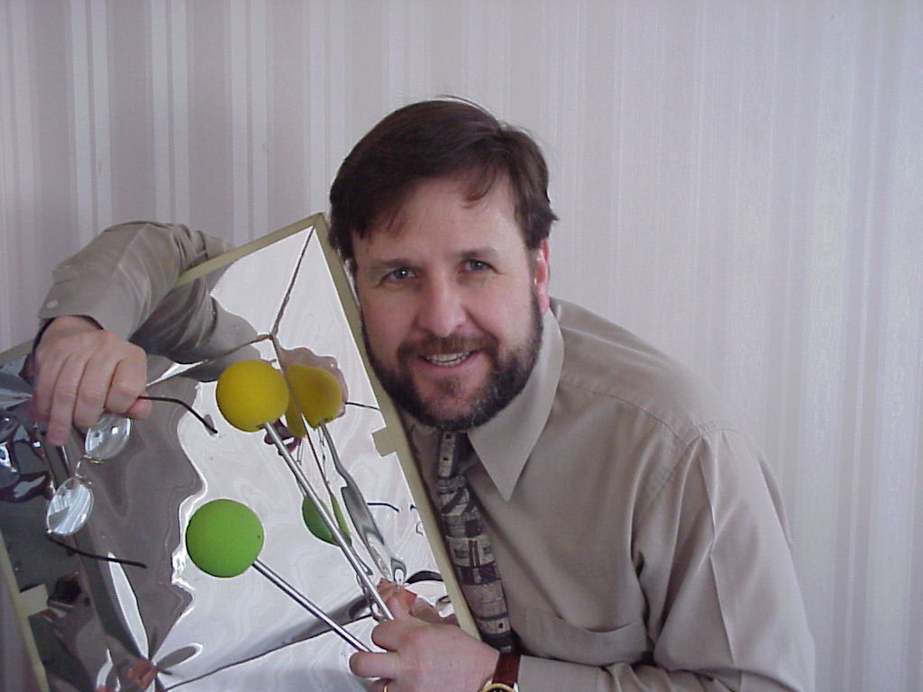 Boulanger holding Radio Baton for Csound Book